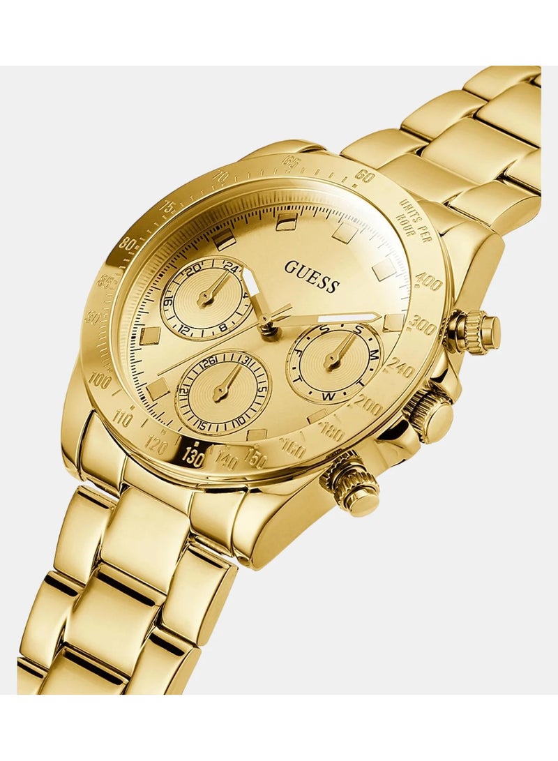 GUESS ساعة يد نسائية أنالوج بقرص ذهبي من غس - GW0314L2 - Image 2