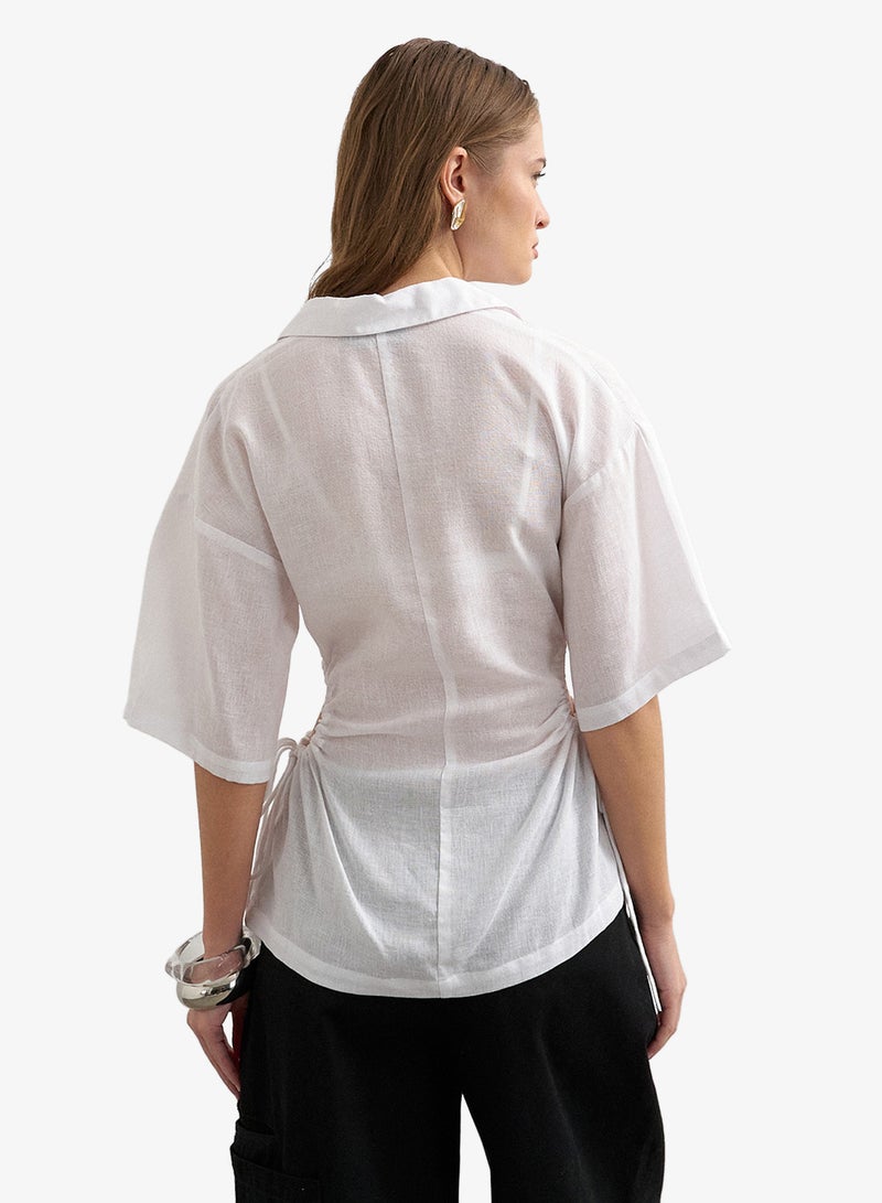 TOPSHOP Casual Short Sleeve Fitted Shirt - Image 2