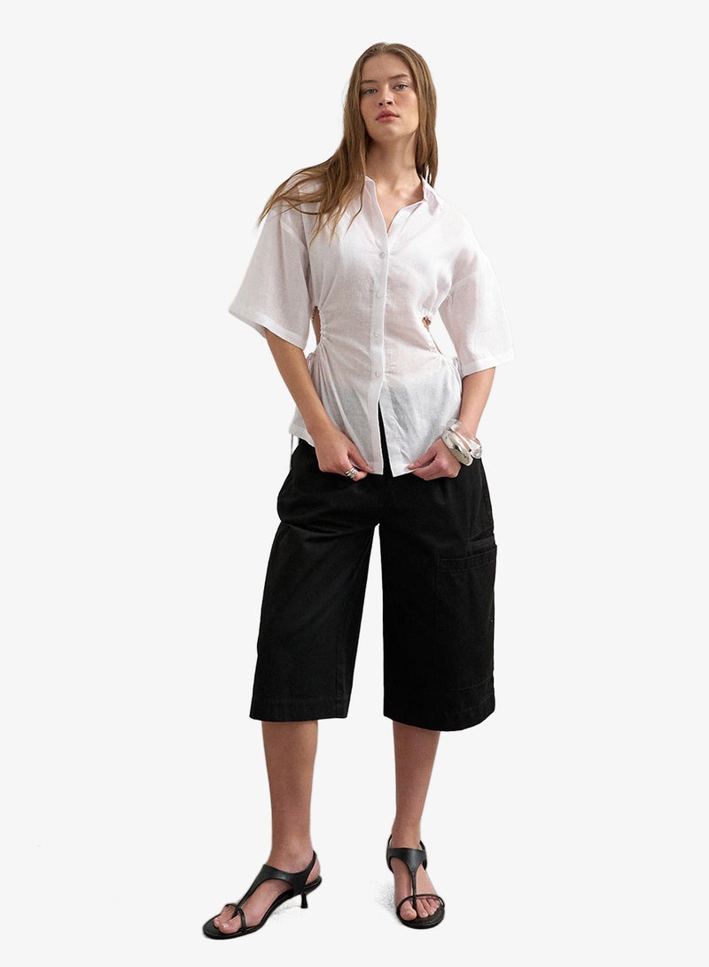 TOPSHOP Casual Short Sleeve Fitted Shirt - Image 1
