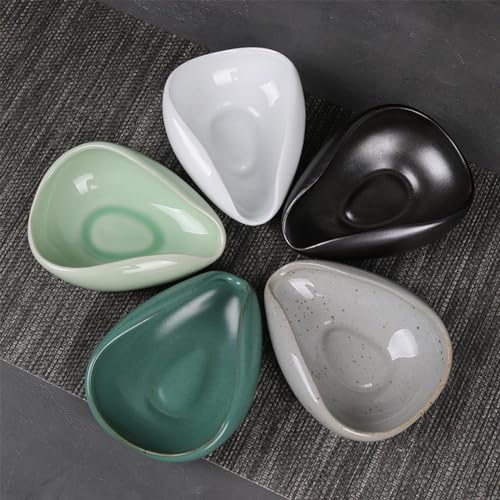 ATORSE Coffee Bean Dosing Cup Modern Ceramic Single Dosing Tray for Home Cafe Hotel black - Image 2