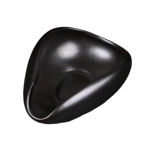 ATORSE Coffee Bean Dosing Cup Modern Ceramic Single Dosing Tray for Home Cafe Hotel black - Image 1