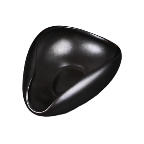 ATORSE Coffee Bean Dosing Cup Modern Ceramic Single Dosing Tray for Home Cafe Hotel black - Image 3