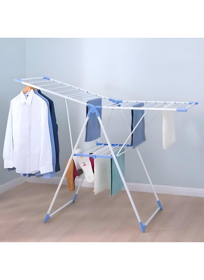 Eleish clothes dryer stand , Clothes Drying Stand  Drying Rack clothes rack, Clothes Rack for Drying Clothing, Cloth Drying Stand (White & Blue)  - Image 2