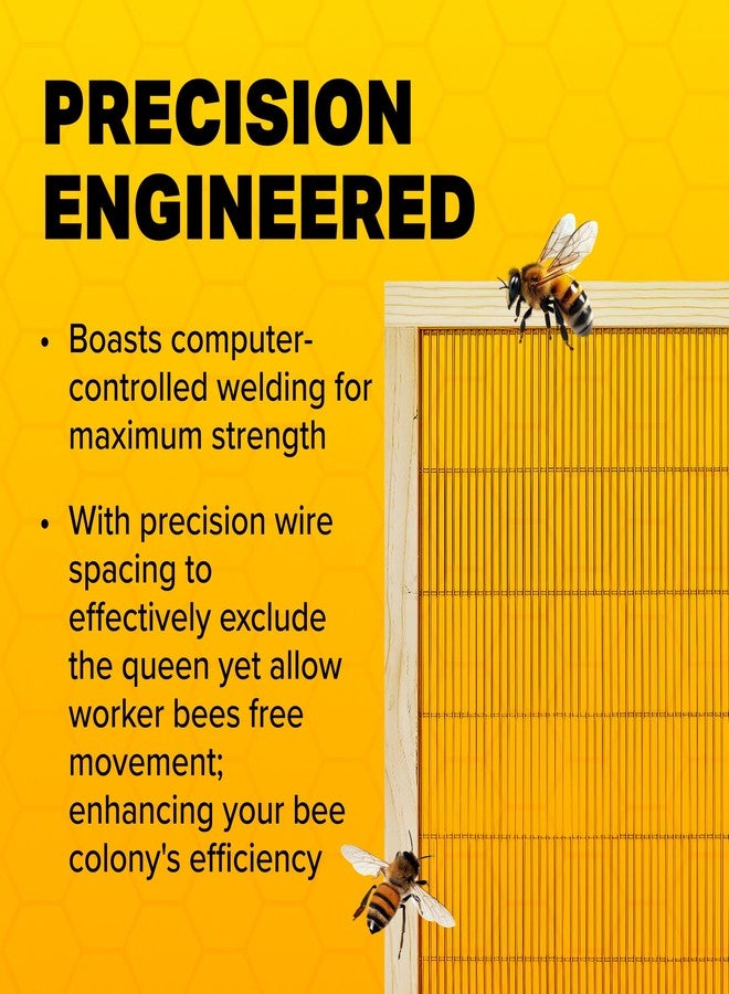 مان لايك مان ليك، حاجز ملكة معدني مُثبّت بالخشب لعشرة إطارات، مصمم بدقة عالية لتحقيق التميز في تربية النحل، يحافظ على سلامة ملكتك، ويعزز إنتاج العسل - Image 4