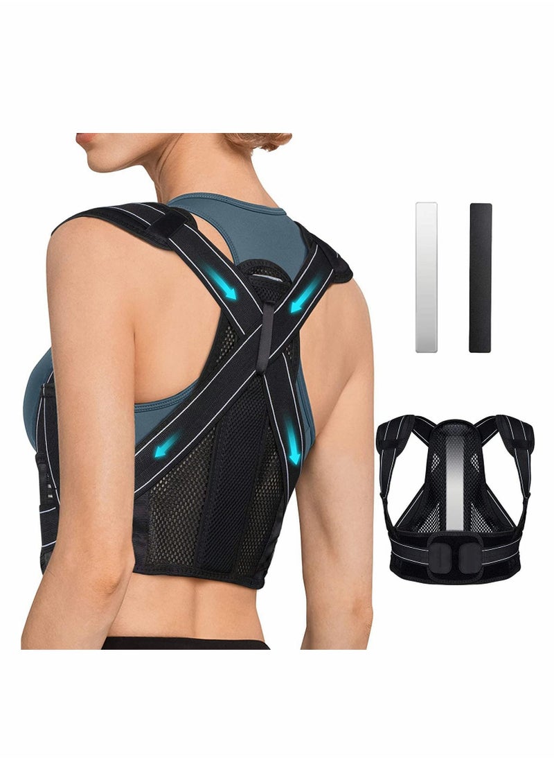 Generic Posture Corrector for Men Women, Back Brace with Replaceable Support Plate, Breathable and Adjustable Providing Pain Relief from Back, Neck u0026 Shoulder  - Image 1