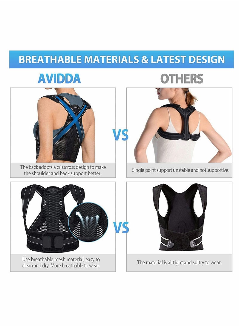 Generic Posture Corrector for Men Women, Back Brace with Replaceable Support Plate, Breathable and Adjustable Providing Pain Relief from Back, Neck u0026 Shoulder  - Image 5