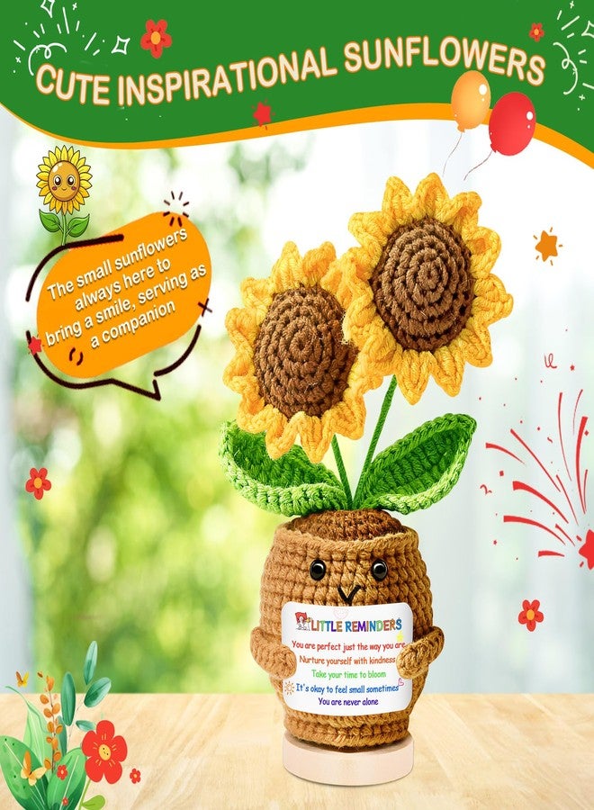 PinCute Christmas Stocking Stuffers Gifts Office Home Decoration for Her Him, Inspirational Support Sunflowers Unique Anxiety Relief Birthday Anniversary Present for Women Men People with Depression - Image 2