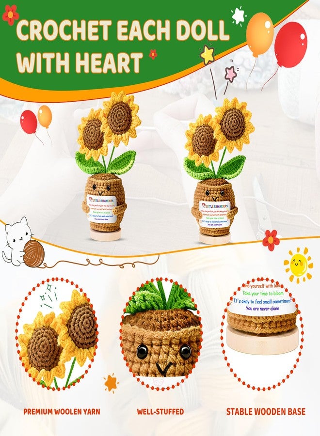 PinCute Christmas Stocking Stuffers Gifts Office Home Decoration for Her Him, Inspirational Support Sunflowers Unique Anxiety Relief Birthday Anniversary Present for Women Men People with Depression - Image 3
