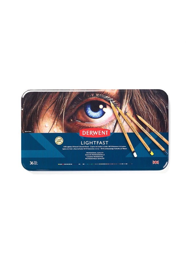 Derwent Lightfast Pencil Set, 36-Color Tin Set - Image 2