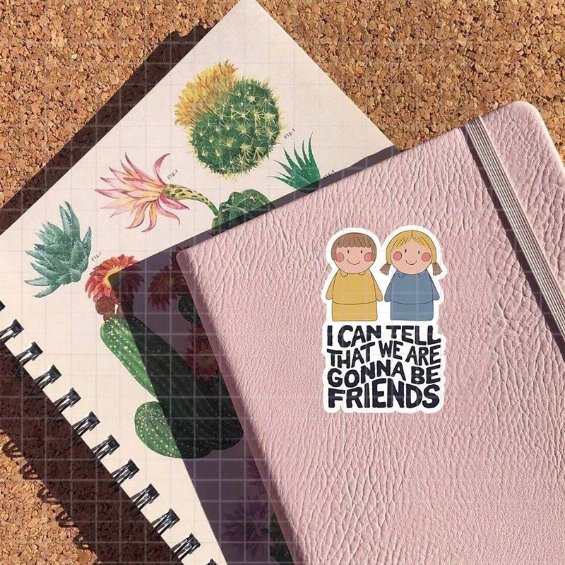 Multicolor Cute Hand Drawn Vinyl Stickers Oil Proof Clear Patterns For Laptops Water Bottles Friendship Gift - Image 4
