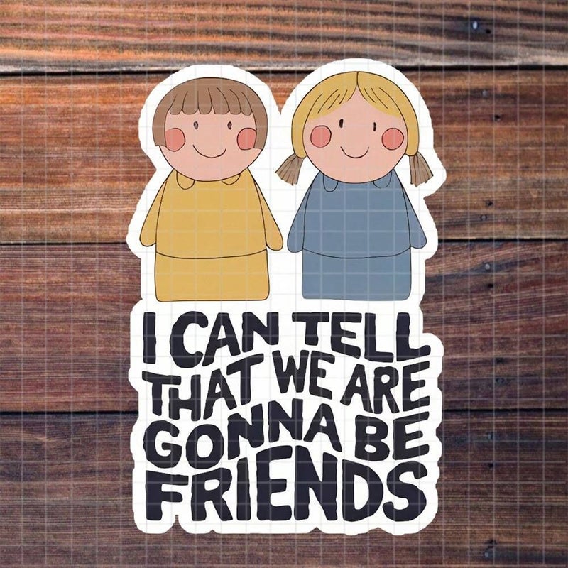 Multicolor Cute Hand Drawn Vinyl Stickers Oil Proof Clear Patterns For Laptops Water Bottles Friendship Gift - Image 1