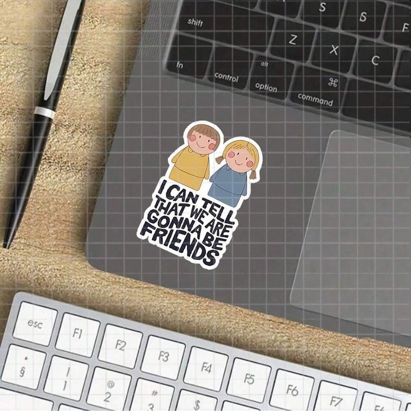 Multicolor Cute Hand Drawn Vinyl Stickers Oil Proof Clear Patterns For Laptops Water Bottles Friendship Gift - Image 3