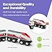 Maxim Enterprise, Maxim Enterprise inc Wooden Bullet Train Wooden Train Set of 2 Modern Engines 1 Sleek Passenger Car with Magnetic Connectors Compatible with Thomas Friends BRIO Other Major Brands - Image 2