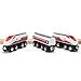 Maxim Enterprise, Maxim Enterprise inc Wooden Bullet Train Wooden Train Set of 2 Modern Engines 1 Sleek Passenger Car with Magnetic Connectors Compatible with Thomas Friends BRIO Other Major Brands - Image 4