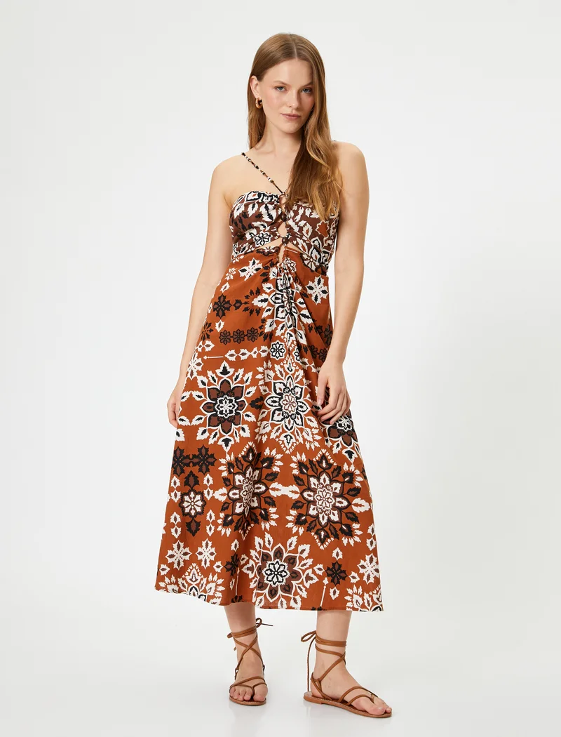 KOTON Midi Halter Neck Dress