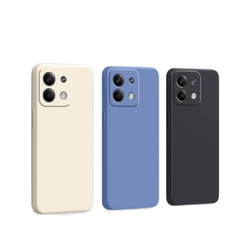 MS غطاء واقي بسيليكون، مقاوم للصدمات لـ Redmi Note 13 Pro، أزرق داكن، حماية من السقوط من السيليكون باللون الأزرق باللون الأحمر - Image 2