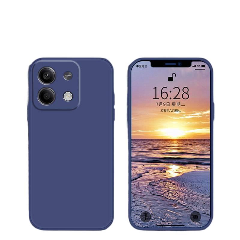 MS غطاء واقي بسيليكون، مقاوم للصدمات لـ Redmi Note 13 Pro، أزرق داكن، حماية من السقوط من السيليكون باللون الأزرق باللون الأحمر - Image 1