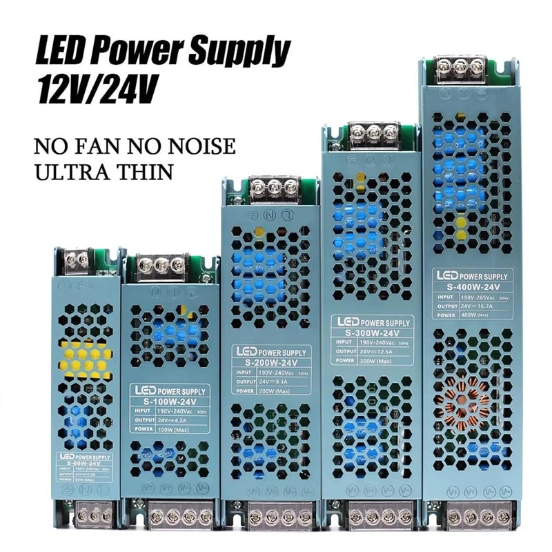 200W 12V LED Lighting Driver Mute Power Supply 24V Adapter For LED Strip Converter - Image 3