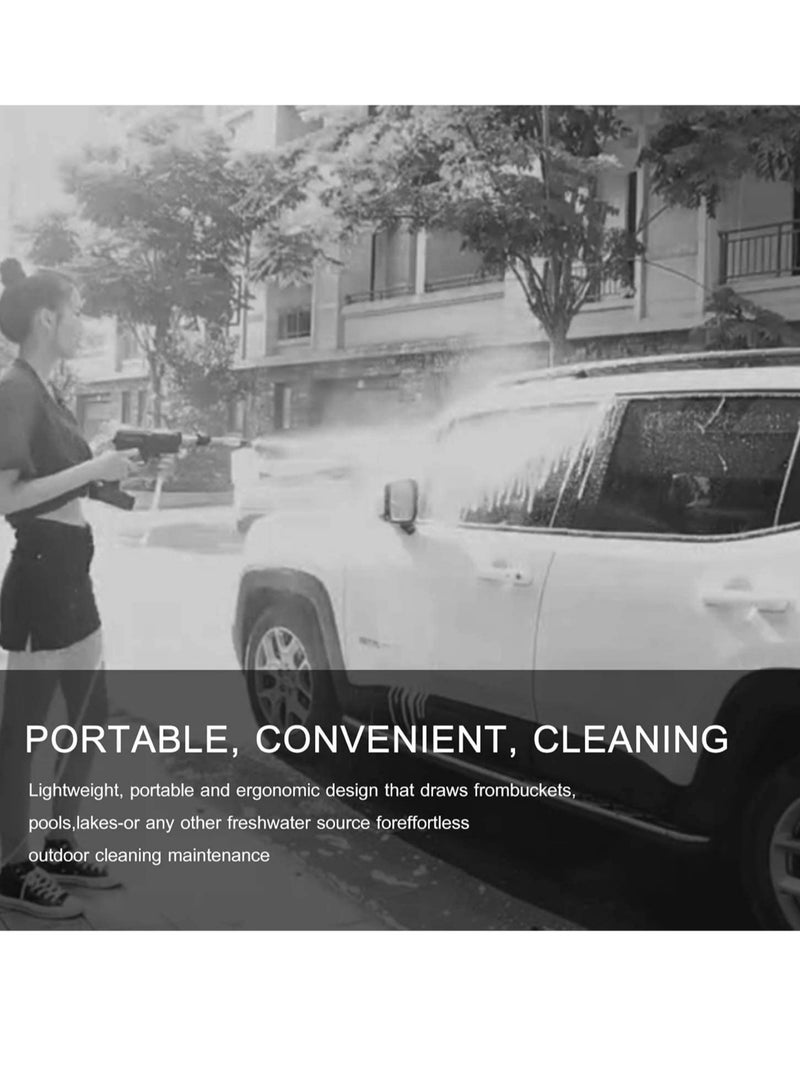 ELTRAZONE 48V Cordless Portable Washer Electric High Pressure Cleaner Machine 200W 30Bar Lithium Handheld Car Cleaning Device With Foam Generator Nozzle Water Pump (Box Pack - UK Plug)  - Image 5