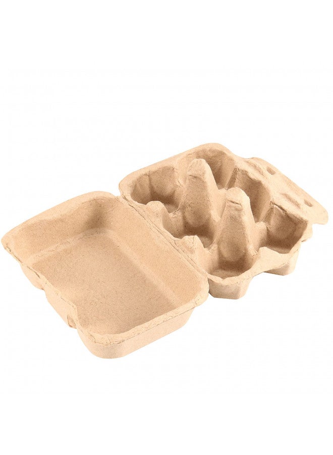 JAPCHET JAPCHET 50 Pack Egg Cartons for Chicken Eggs 6 Count, Paper Pulp Egg Carton Cheap Bulk, Pulp Fiber Egg Tray Holder Biodegradable Egg Carton for Family, Farm, Market  - Image 3