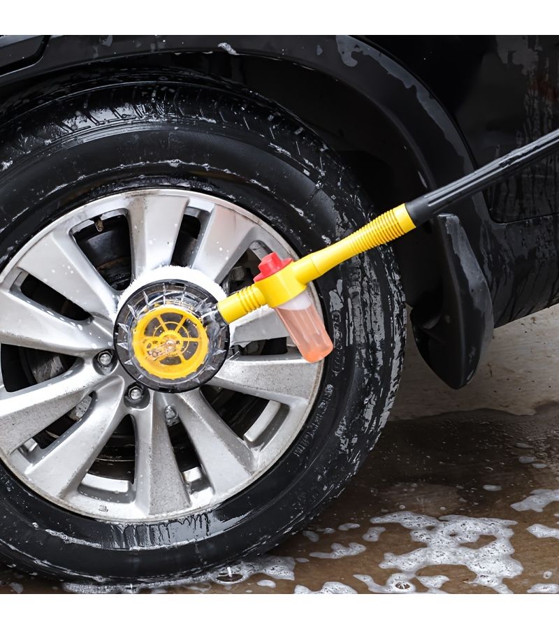 Car Wash Brush Kit 360 Rotating Microfiber Mop Long Handle Foam Addition - Image 4