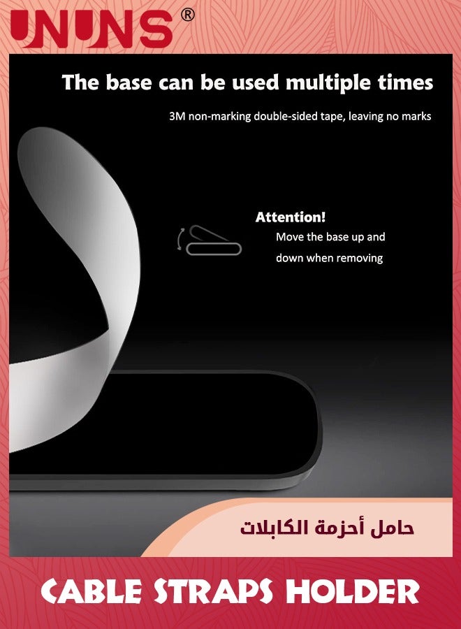 UNUNS Magnetic Cable Holder Clips,Multipurpose Magnetic Cable Organizer With 4-Cable Buckles 1-Bases,Desktop Cable Management Clips For All Wires,Cell Phone,Home,Office,Car,Black - Image 5