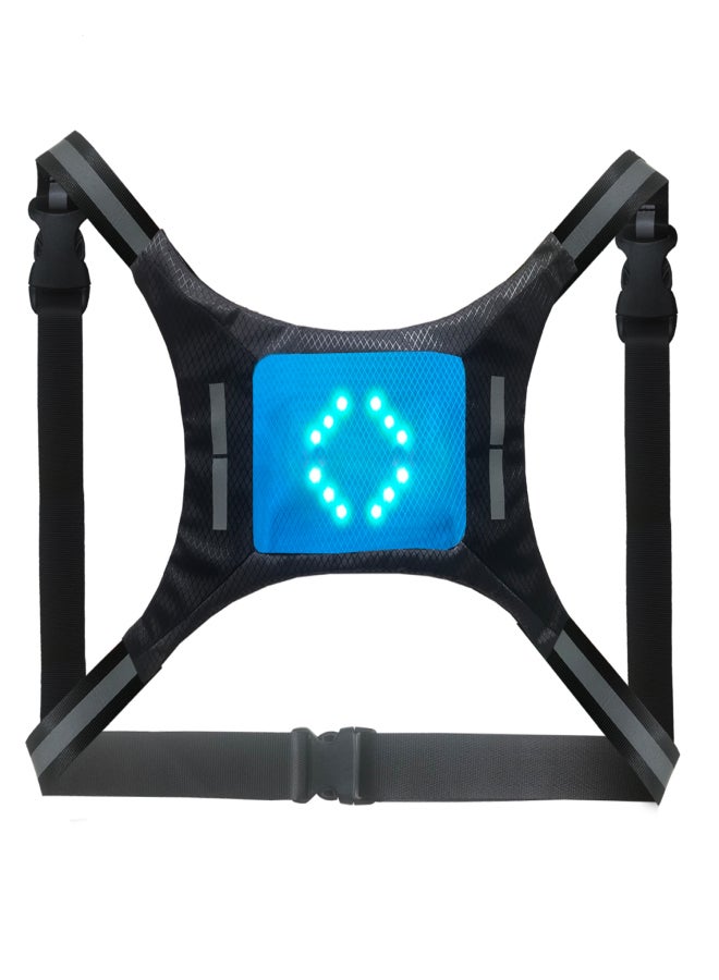 LED Reflective Vest USB Rechargeable Remote Control Turn Signal Light Vest Bicycle Warning Vest - Image 3