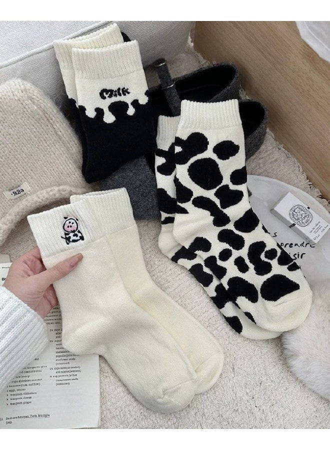 عرض زوجين من الشرابات الحريمي الطويلة فوطة مبطن – لتدفئة القدم وراحة طوال اليوم - Image 3