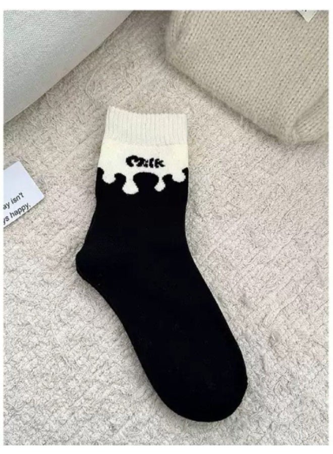 عرض زوجين من الشرابات الحريمي الطويلة فوطة مبطن – لتدفئة القدم وراحة طوال اليوم - Image 4