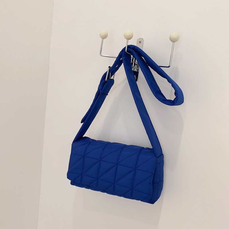 Early Autumn New Korean Fashionable Women'S Shoulder Cotton Bag 2022 Simple And Generous Handbag Fashion Plaid Cotton Bag - Image 3