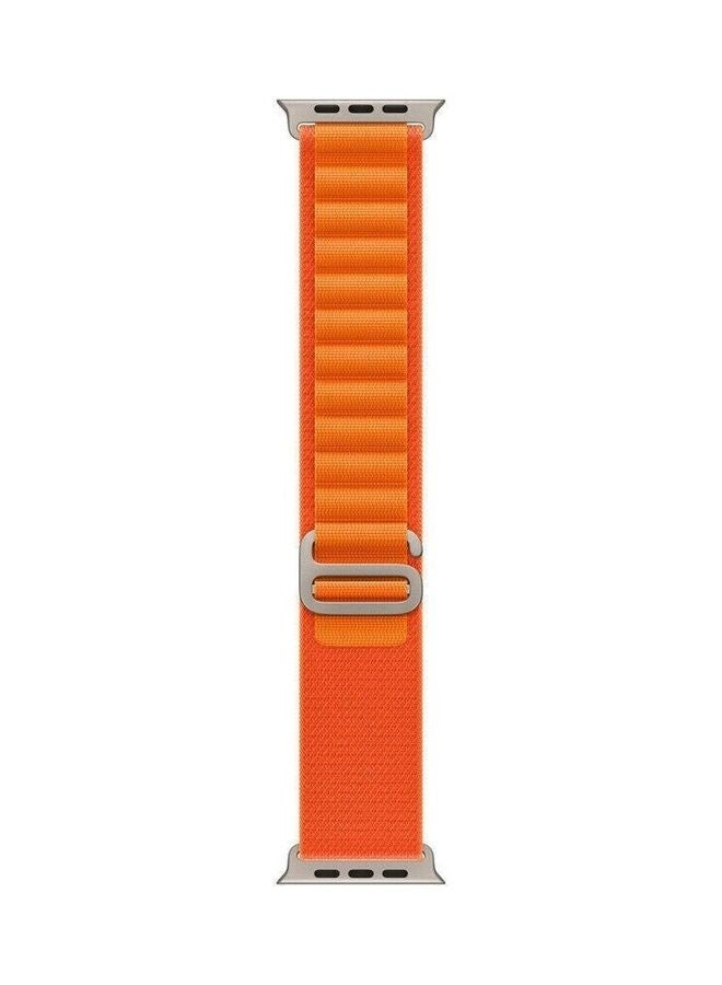 Apple Watch Alpine Loop Band 49mm/45mm/44mm Nylon Woven Sport Strap Compatible with iWatch Series 8/Ultra/7/SE/6/5/4/3/2/1 Orange