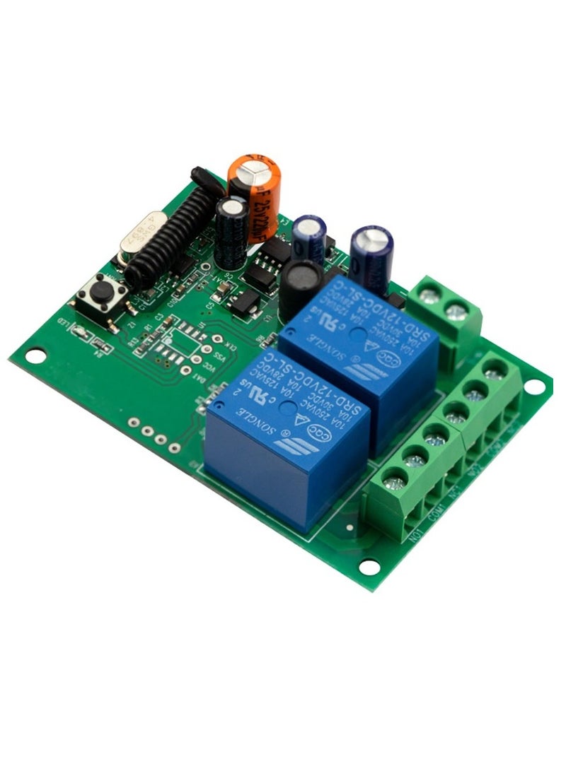 433MHz Rf لاسلكي للتحكم عن بعد التبديل AC 220V 2CH باب المرآب التتابع استقبال والارسال لباب المرآب نظام المحرك LED - Image 1