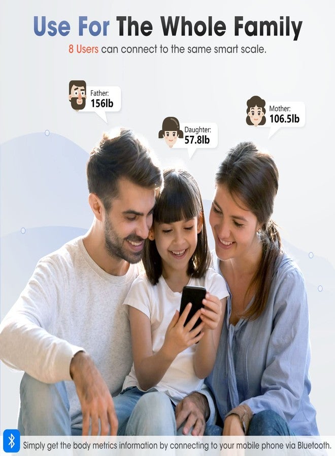 AGM ميزان AGM الذكي لقياس وزن الجسم، ميزان رقمي للحمام لقياس وزن الجسم ونسبة الدهون فيه، ميزان رقمي لاسلكي بتقنية بلوتوث لقياس مؤشر كتلة الجسم، جهاز مراقبة تكوين الجسم مع تطبيق للهواتف الذكية، سعة 400 رطل/180 كجم (وردي) - Image 5