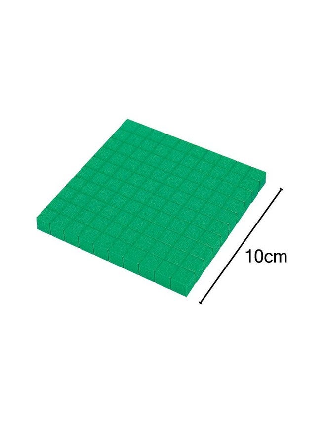 hand2mind hand2mind Green Foam Base Ten Blocks Flats Set, Place Value Blocks, Counting Cubes for Kids Math, Base Ten Blocks Classroom Set, Math Blocks Kindergarten, Base 10 Math Manipulatives (Set of 10) - Image 5