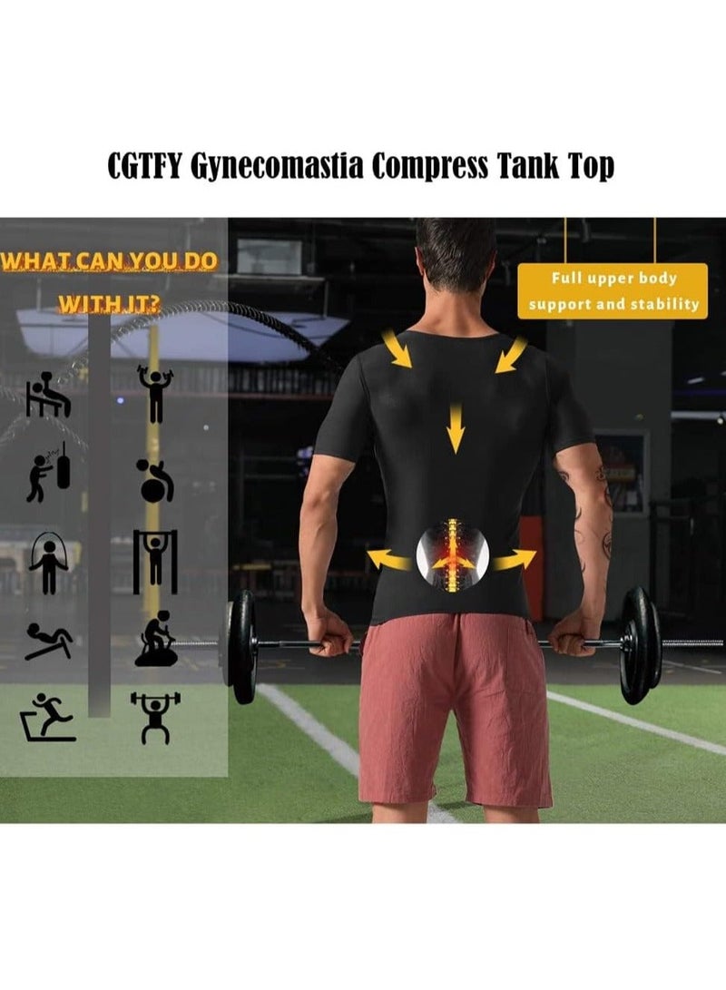 Y&D Men’s Sweat Vest, Mansottile Ion Shaping Boost Weight Loss with Increased Sweating & Compression Technology Sauna Vest for Men (2pcs Blue, XXL/3XL) - Image 5