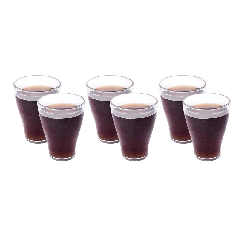 Urmila Plastic Polycarbonate Moktail Drinking Glasses for Water Juice for Dining Table Home Kitchen Party Restaurant Transparent 200 ml Set of 12 - Image 1