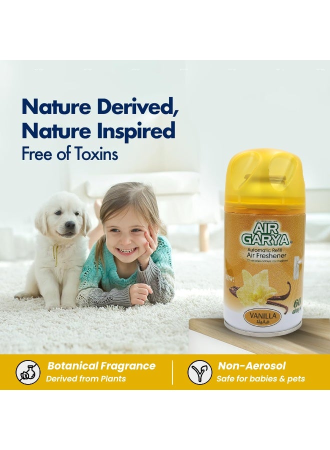 Air Garya Automatic Refill Air Freshener vanilla 250ml – Long Lasting Fragrance, Odour Eliminator, Home & Office Freshening Spray Compatible with Dispensers - Image 4