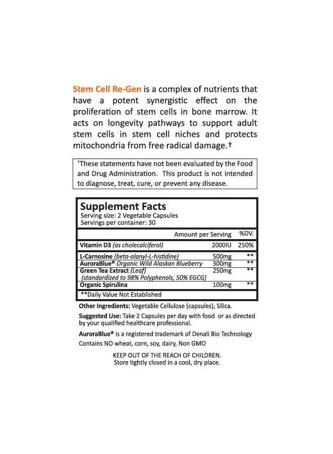CYTOLYFE CYTOLYFE Stem Cell-Regen/synergistic blend for Immune System & Bone Marrow Support / 60 Capsules - Image 2