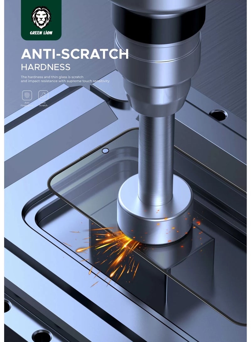 GREEN LION iPhone 15 Pro Screen Protector 3D PV-Pet Pro Privacy Glass / Anti Scratch / Anti Fingerprint / Bubble Free / Grease Resistance / Blocked Side Viewing / Crystal Clear / Highly Responsive - Black - Image 3