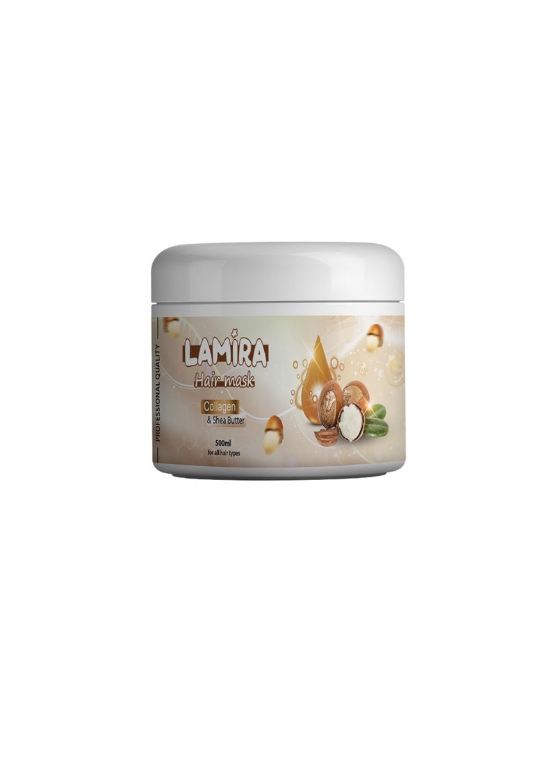 Lamira Hair Mask with Collagen and Shea Butter - 500ml - Image 1