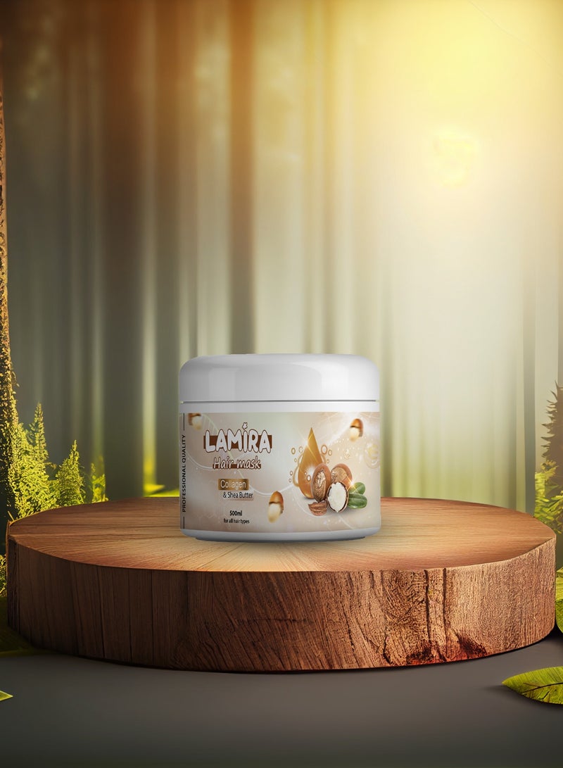Lamira Hair Mask with Collagen and Shea Butter - 500ml - Image 2
