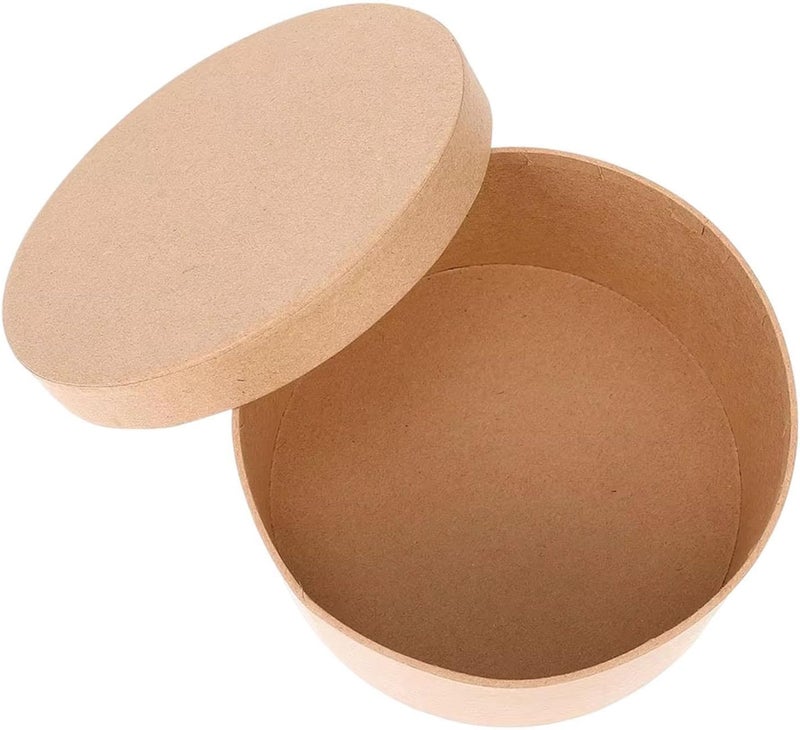 Gift Box with Lid Gift Multifunctional Portable Paper Mache Box Biscuit Case Sweets Box for Donuts Cookies Party, Size L - Image 1