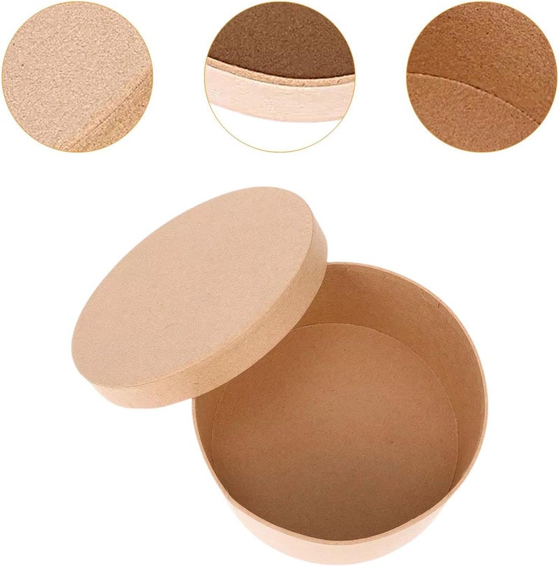 Gift Box with Lid Gift Multifunctional Portable Paper Mache Box Biscuit Case Sweets Box for Donuts Cookies Party, Size L - Image 3