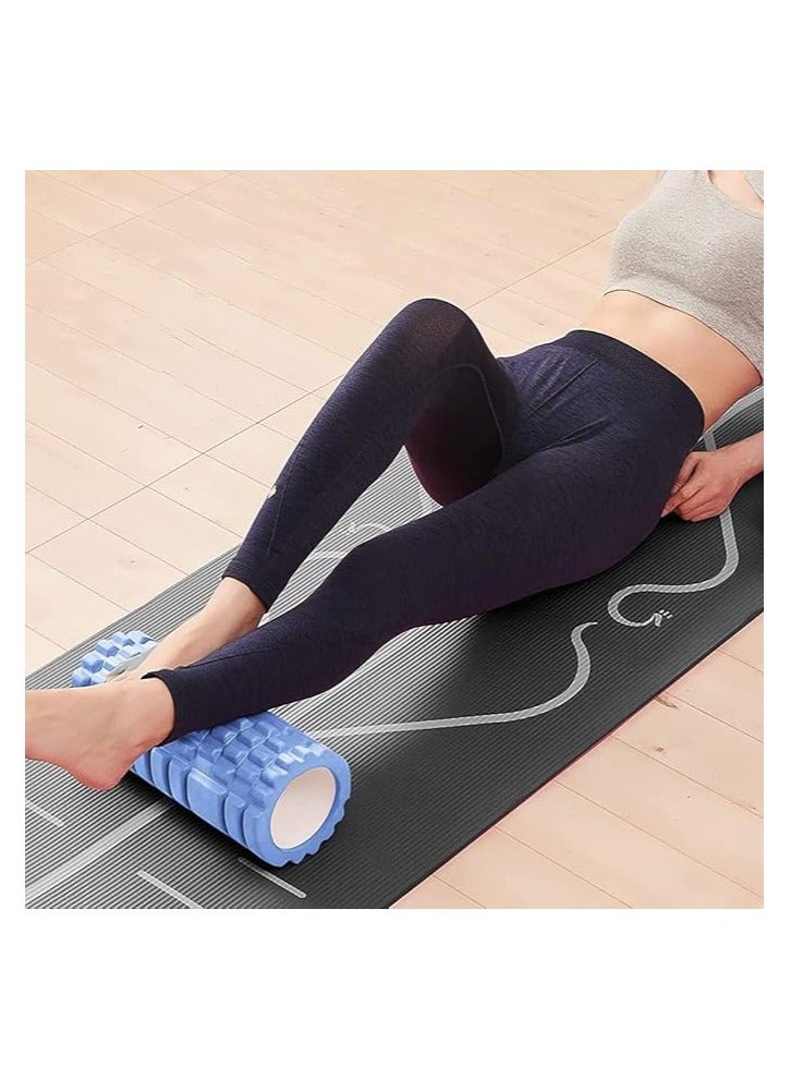 رول يوجا - اسطوانة فوم ، اسطوانة فوم للياقة البدنية، اسطوانة تدليك العضلات العميقة وتدليك العضلات خفيفة الوزن لليوجا والبيلاتس لاسترخاء العضلات، تمارين التوازن - Image 3