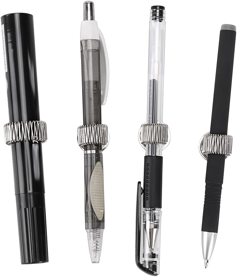 BTSKY Stainless Steel Magnetic Pen Holder Clips - 4 Pack for Refrigerator and Whiteboard - Image 4