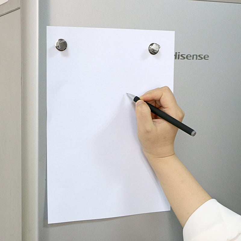 BTSKY Stainless Steel Magnetic Pen Holder Clips - 4 Pack for Refrigerator and Whiteboard - Image 3
