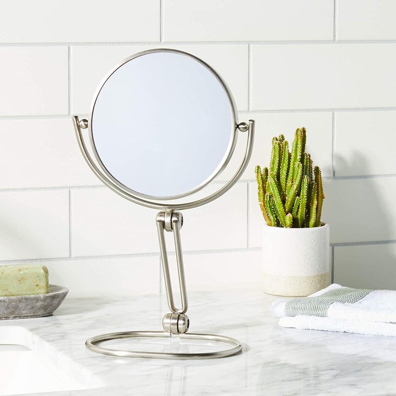 Jerdon Folding Travel Makeup Vanity Mirror - Portable 6 Diameter With 10X-1X Magnification - Travel Storage Bag Included - Model Mc450N - Image 2