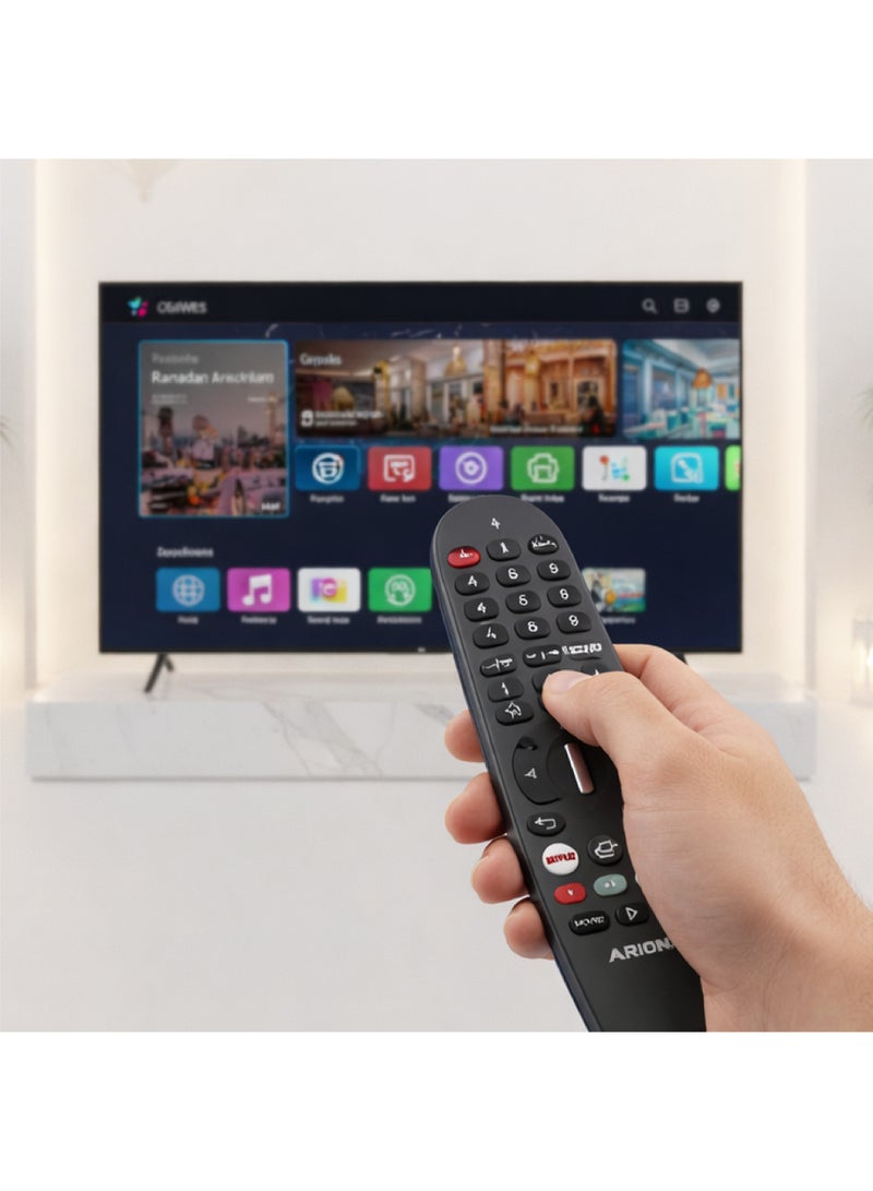 أريون تلفزيون سمارت QLED مقاس 75 بوصة 4K UHD، نظام webOS 25، معدل تحديث 120 هرتز، تصميم بدون إطار، Wi-Fi، 3 HDMI و2 USB – AR-75Q9 WS - Image 4