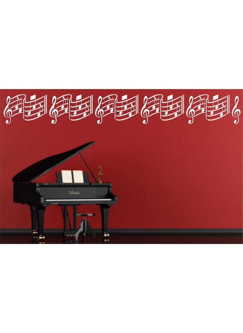 Usnyabni - Music Stencil - 21 x 13.5 inch (L) - Reusable Musical Sheet Notes Notation Treble Clef Stencils for Painting - Use on Paper Projects Scrapbook Journal Walls Floors Fabric Furniture Glass Wood etc. - Image 1