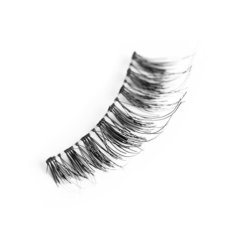 Uroparis 61 Eyelashes for Women — Tapered Handmade Eye Lashes | Lightweight False Lashes with Premium Virgin Hair | Invisible Band | For Glam Look & Enhance Beauty (Black) - 1 Pair - Image 4
